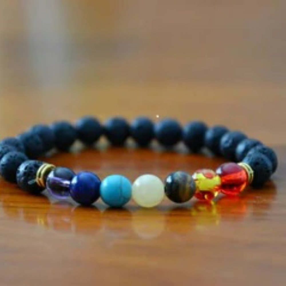 NWT Multi-Colored Lava Stone Diffuser Bracelet